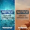 Signmission Employee Entrance Only OSHA Notice Sign, Vinyl Decal, 14in W x 10in L, 2PK OS-2PACK-NS-D-1014-L-15586 - alternate 2